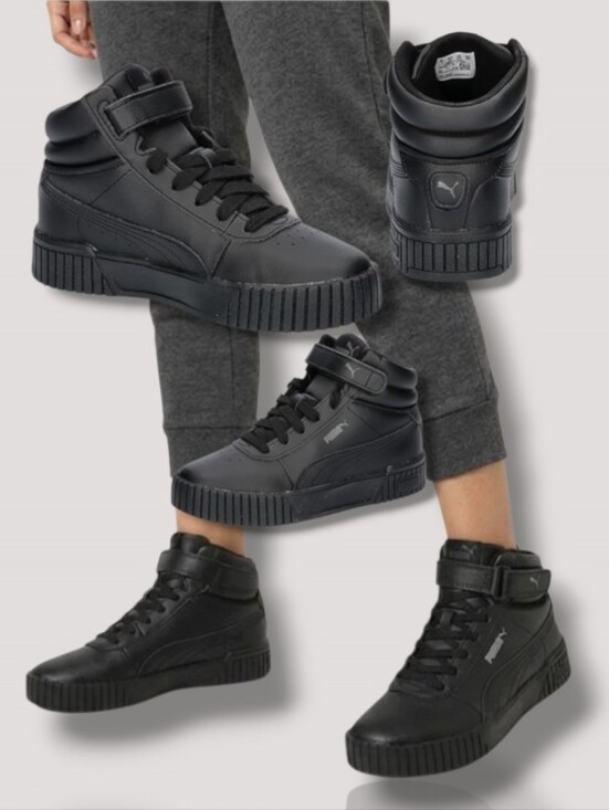 Puma Shoes - PUMA Carina 2.0 Mid Women's Arhletic Black Leather Sneakers
